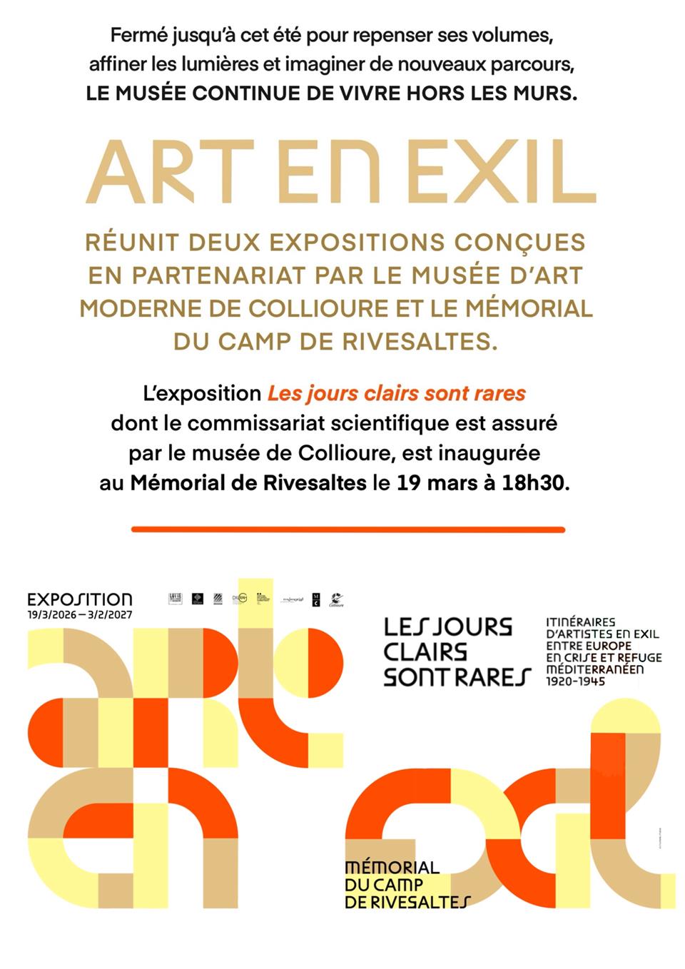 Exposition art en exil à rivesaltes