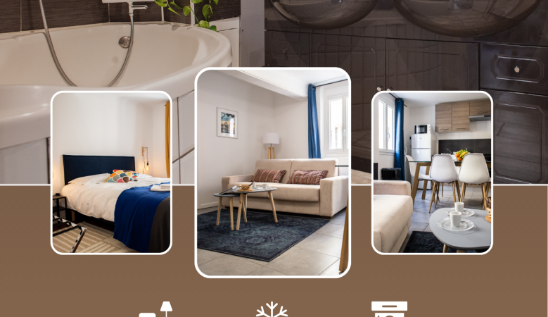 Affiche A4 annonce location immobilière modern simple marron - Appartement 2 chambres 2eme étages