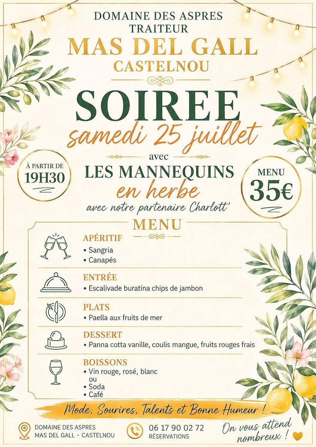 Soirée avec mannequins en herbe