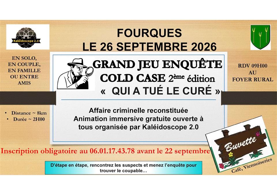 Grand jeu enquête cold case