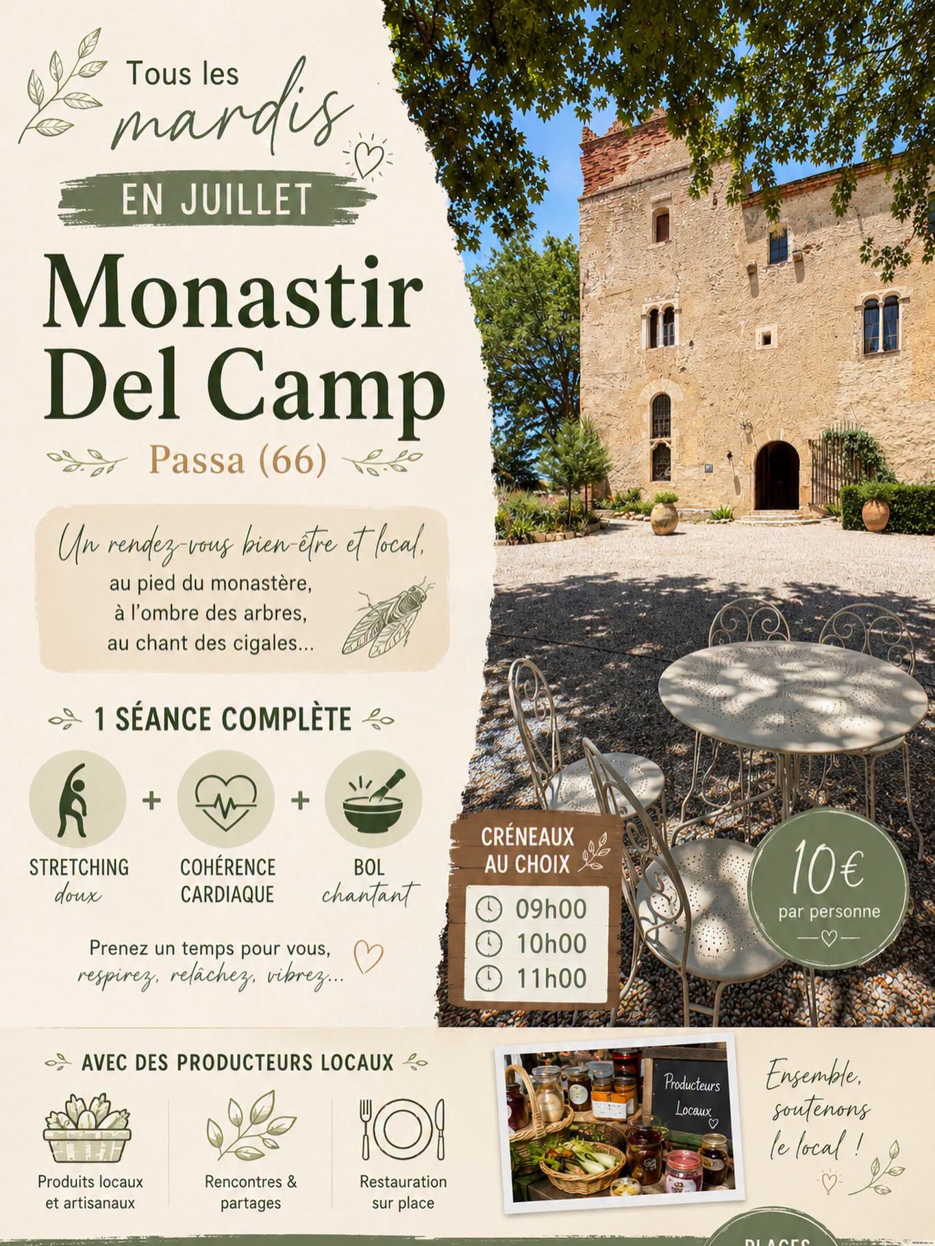 LES MARDIS BIEN ÊTRE AU MONASTIR DEL CAMP