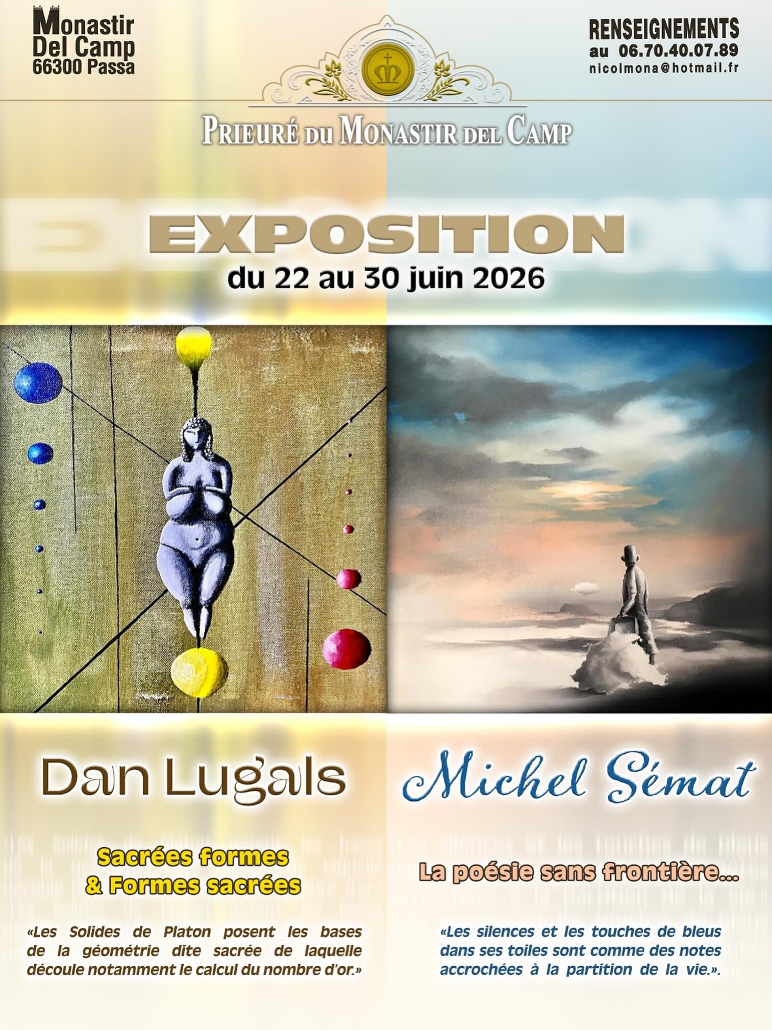 MONASTIR DEL CAMP – EXPOSITION DAN LUGALS ET MICHEL SÉMAT