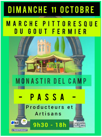 Marché pittoresque du goût fermier à Passa