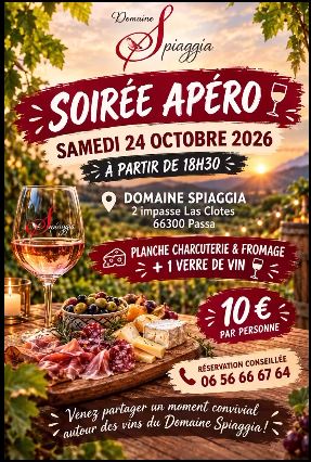 Soirée apéro au domaine spiaggia