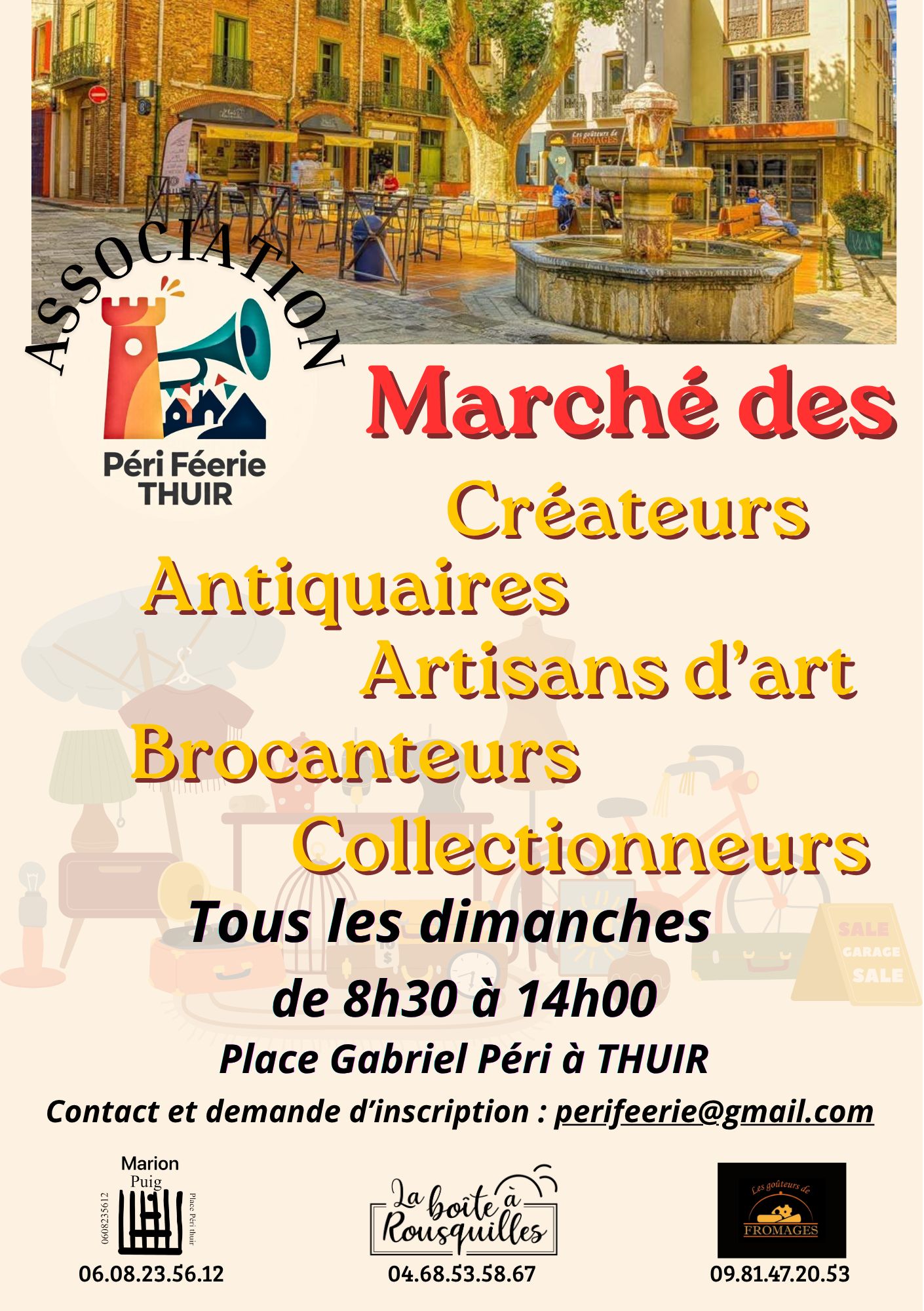 MARCHÉ DES CRÉATEURS ANTIQUAIRES ARTISANS D’ART BROCANTEURS COLLECTIONNEURS