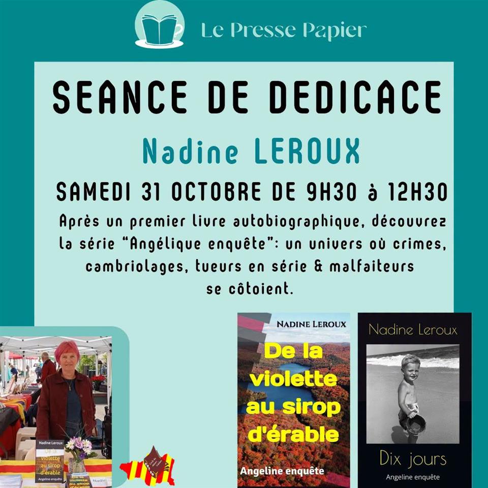Dédicace nadine leroux