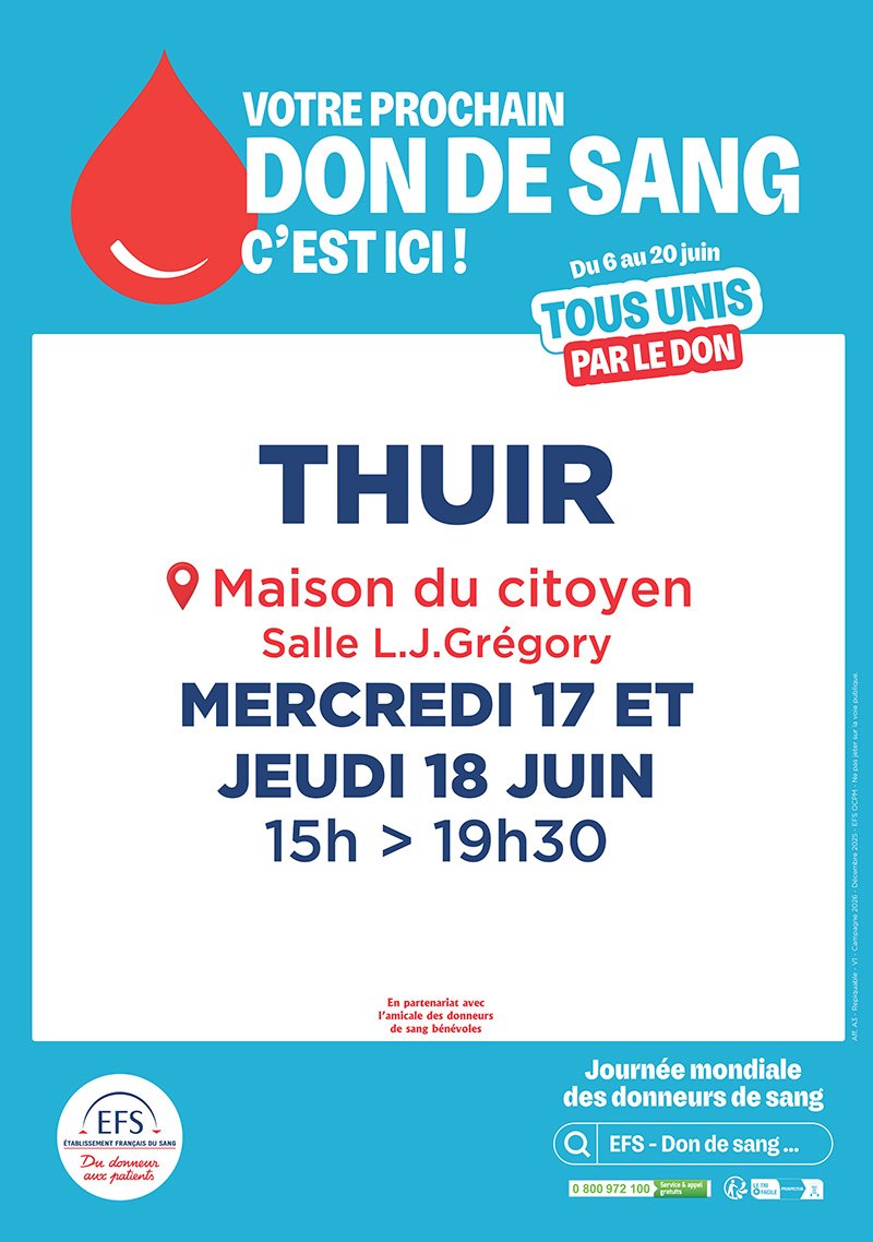 Don du sang à Thuir