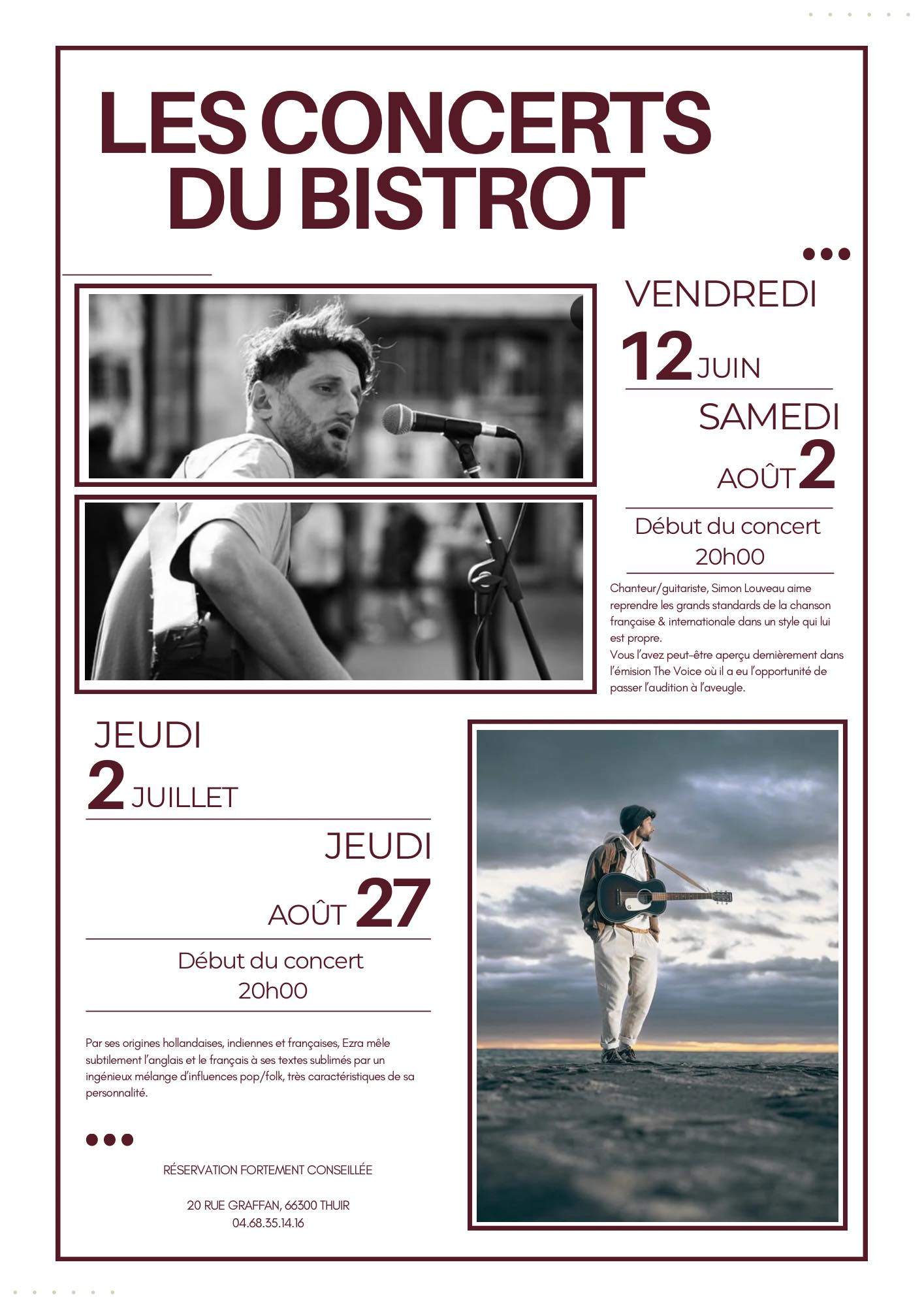 LES CONCERTS DU BISTROT