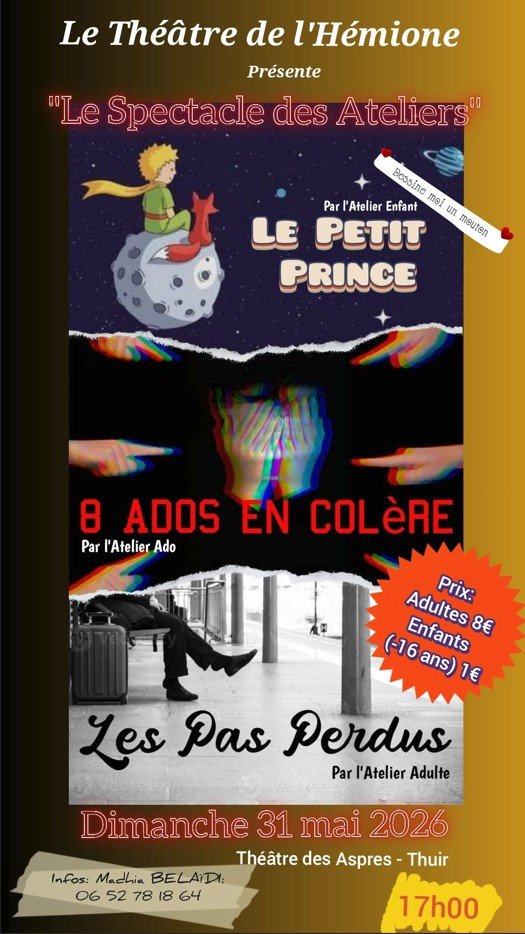 THÉÂTRE DE L’HÉMIONE – LE THÉÂTRE DES ATELIERS