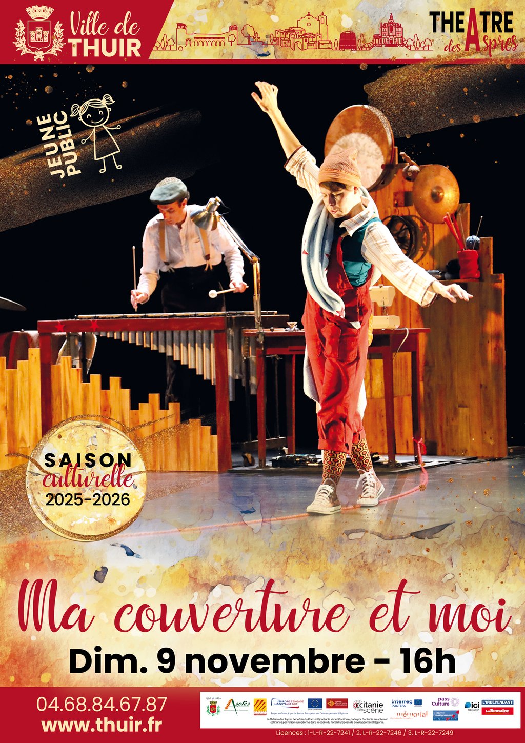 THÉÂTRE DES ASPRES -SAISON CULTURELLE 25/26 : MA COUVERTURE ET MOI
