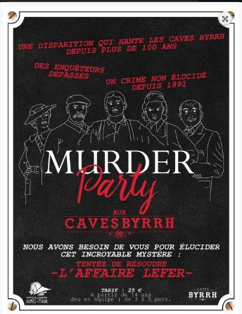 CAVES BYRRH – MURDER PARTY DU MARDI
