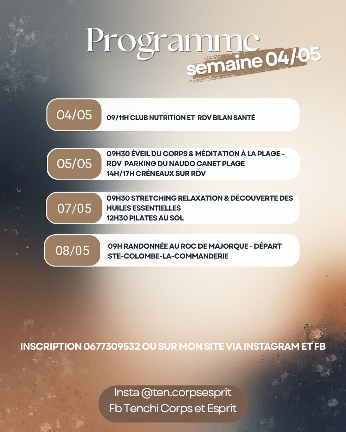 PROGRAMME TENCHI CORPS ET ESPRIT