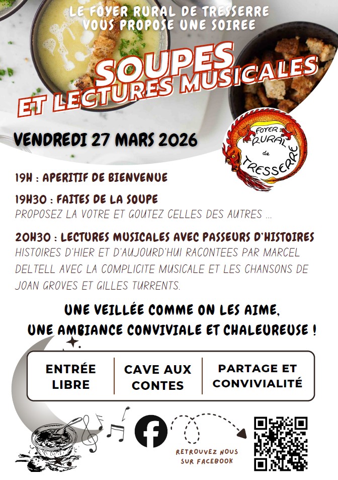 SOUPE ET LECTURES MUSICALES
