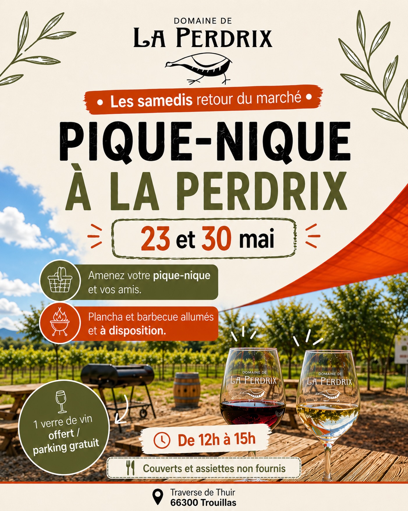 PIQUE NIQUE À LA PERDRIX