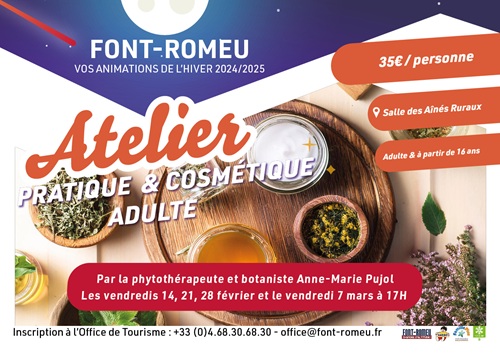 ATELIER PRATIQUE ET COSMÉTIQUE ADULTE