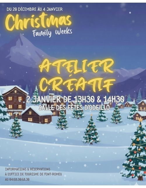 CHRISTMAS FAMILY WEEKS – ATELIER CRÉATIF D’HIVER