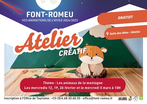 ATELIER CRÉATIF – LES ANIMAUX DE LA MONTAGNE