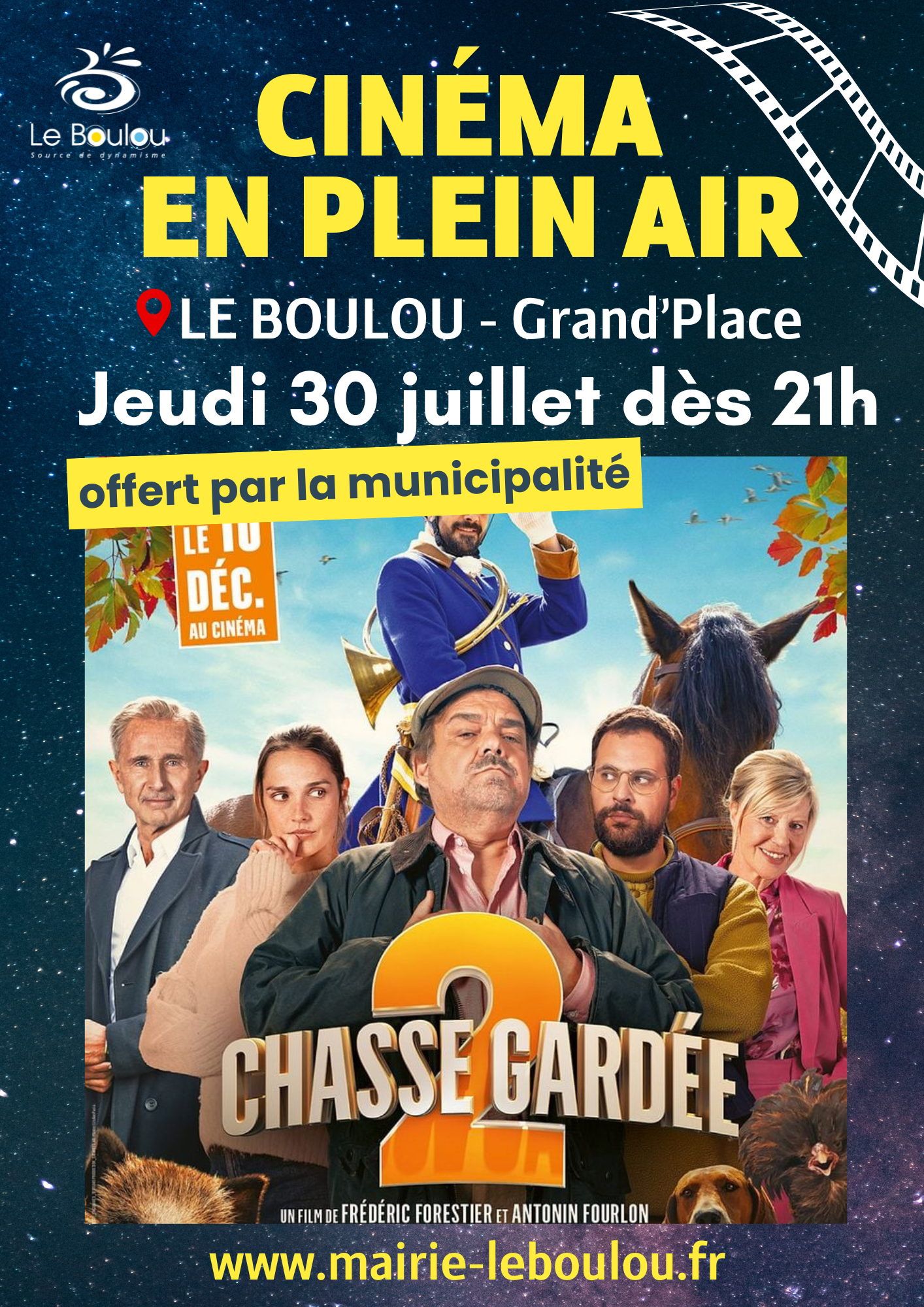 Cinéma en plein air - "chasse gardée 2"