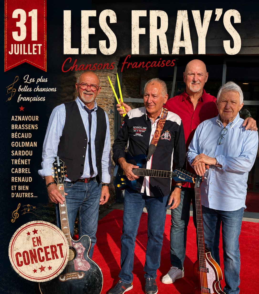 Les concerts d’été à la cassa carrère - concert les fray’s