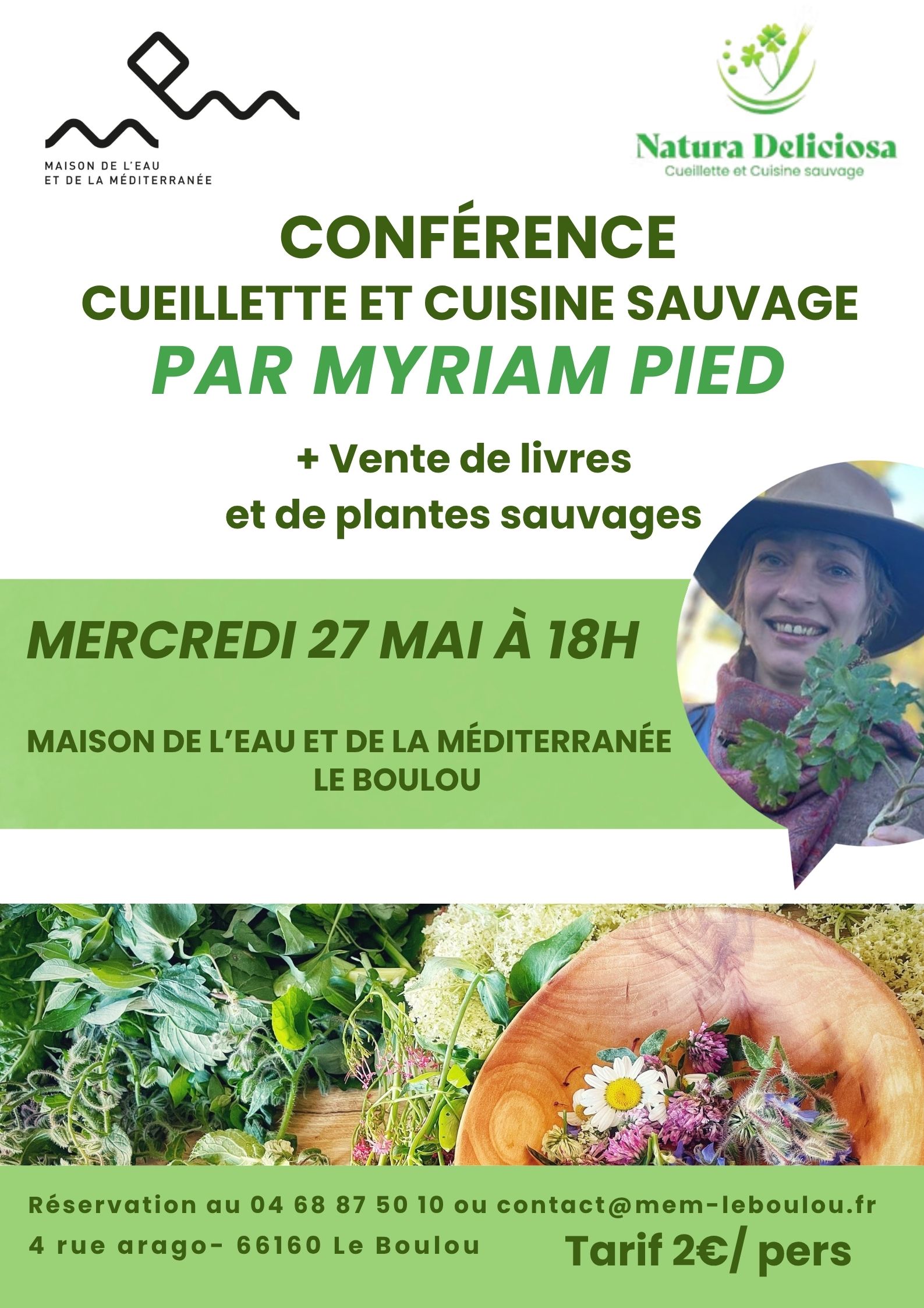 CONFÉRENCE CUEILLETTE ET CUISINE SAUVAGE 