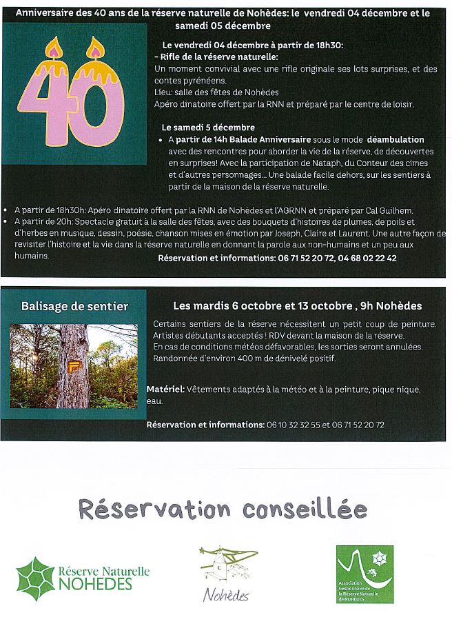 Balade anniversaire de la réserve naturelle de Nohèdes
