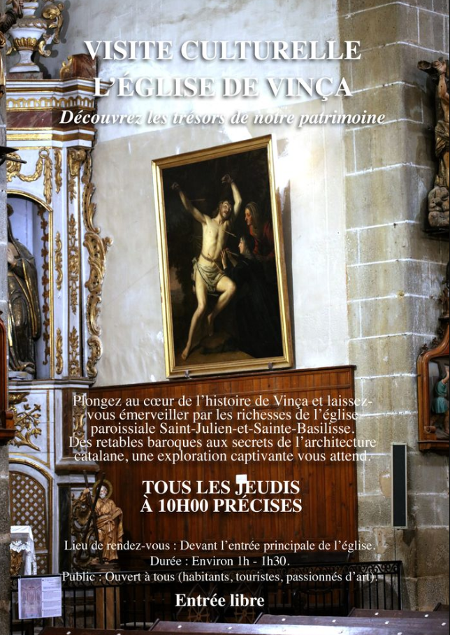 Visite culturelle de l’église de Vinça