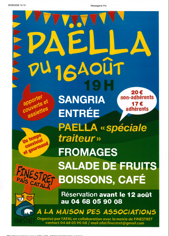 Repas partagé : Paëlla