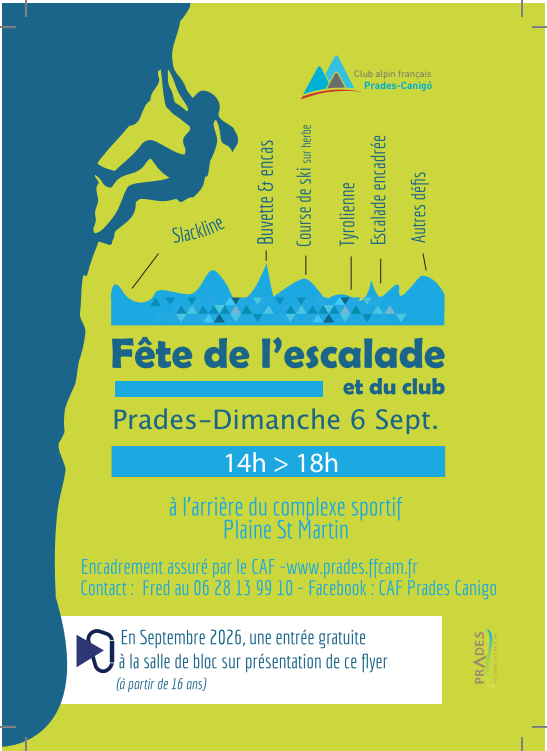 Fête de l’escalade et du club