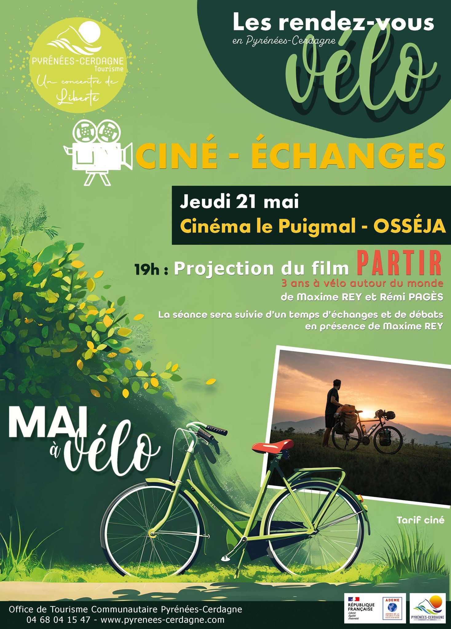 Ciné échange mai à vélo-CDC Pyrénées Cerdagne