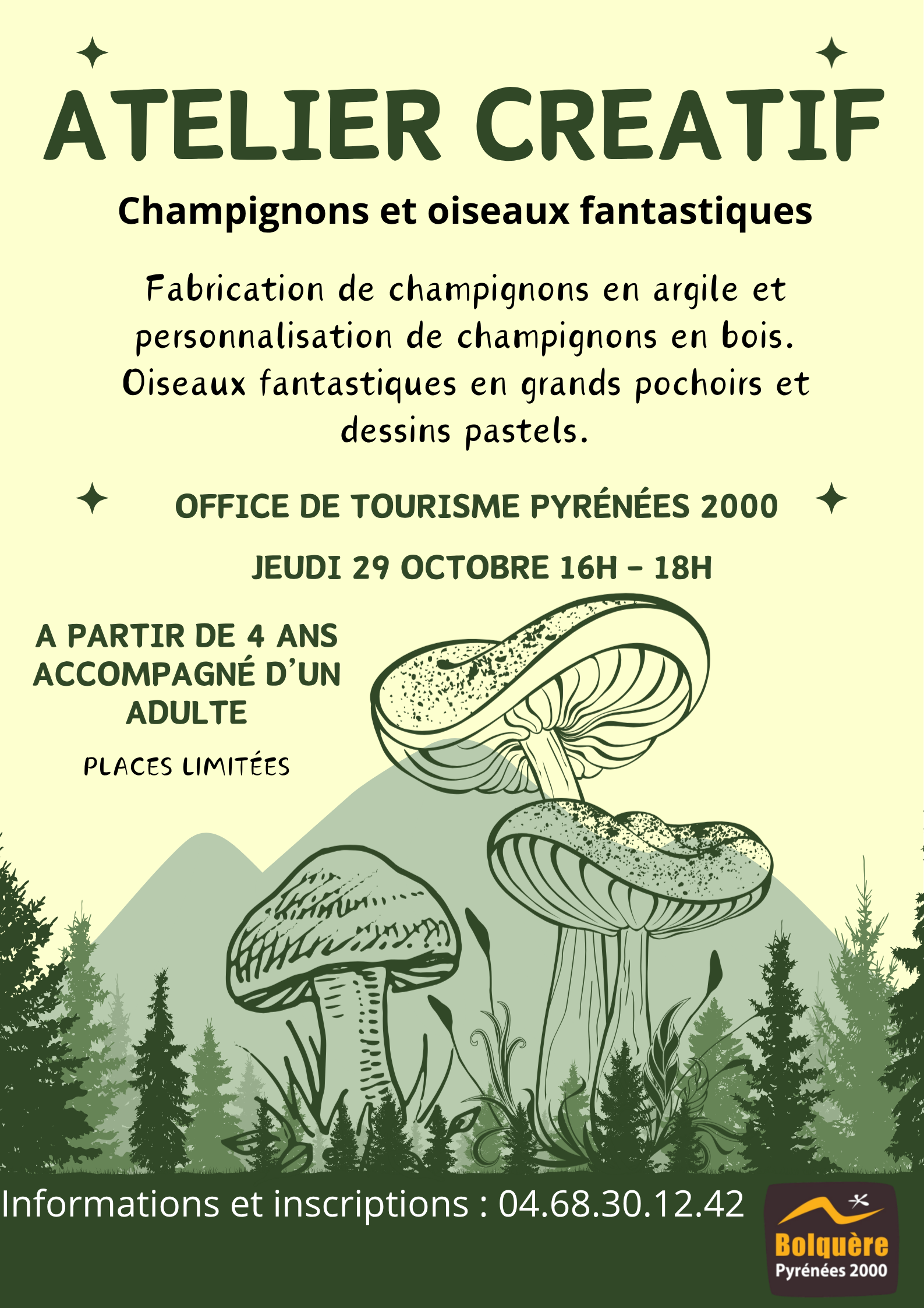 ATELIER: CHAMPIGNONS ET OISEAUX FANTASTIQUES
