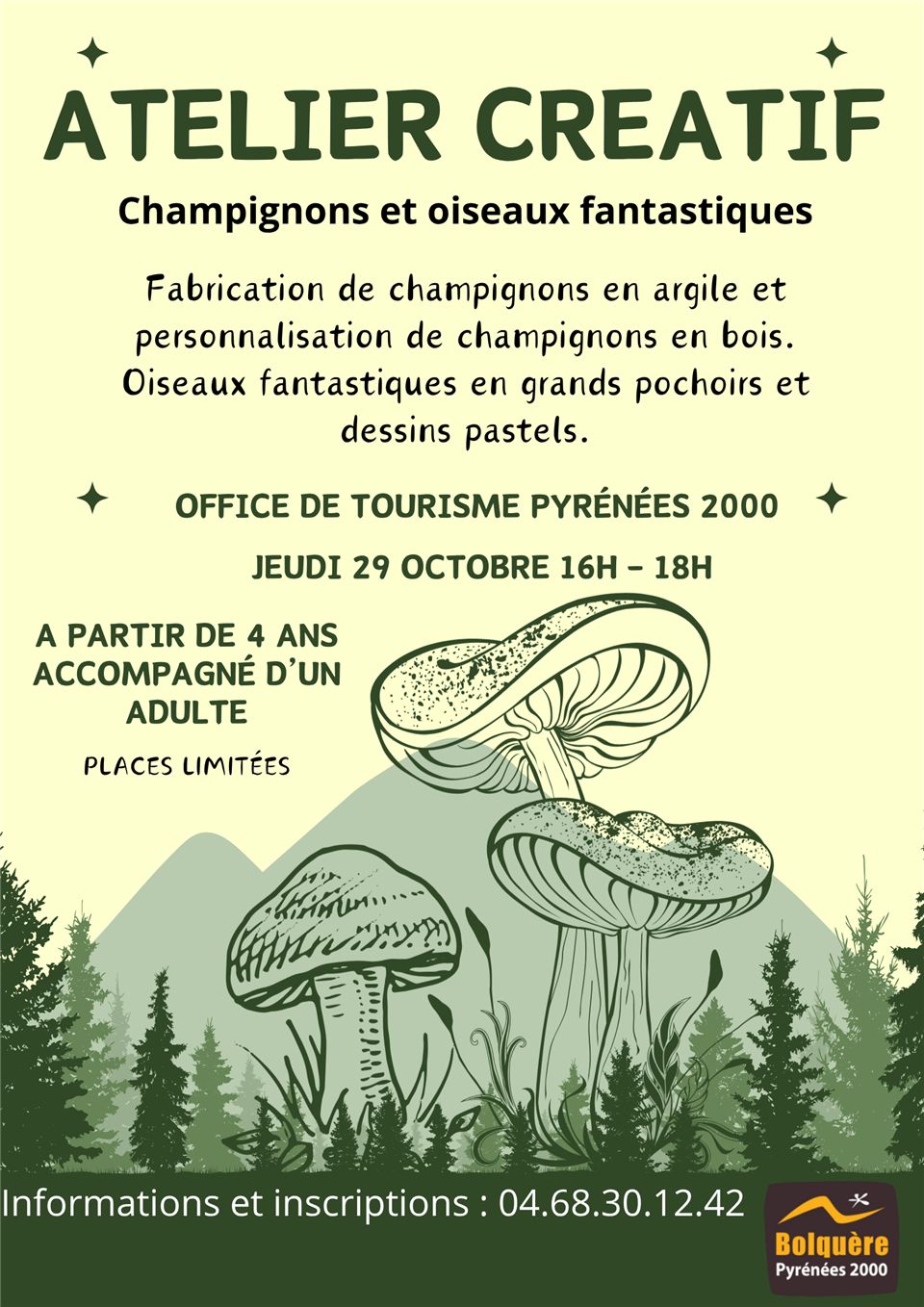 Atelier: Champignons et oiseaux fantastiques