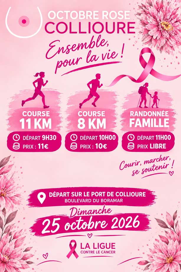 Course octobre rose à Collioure