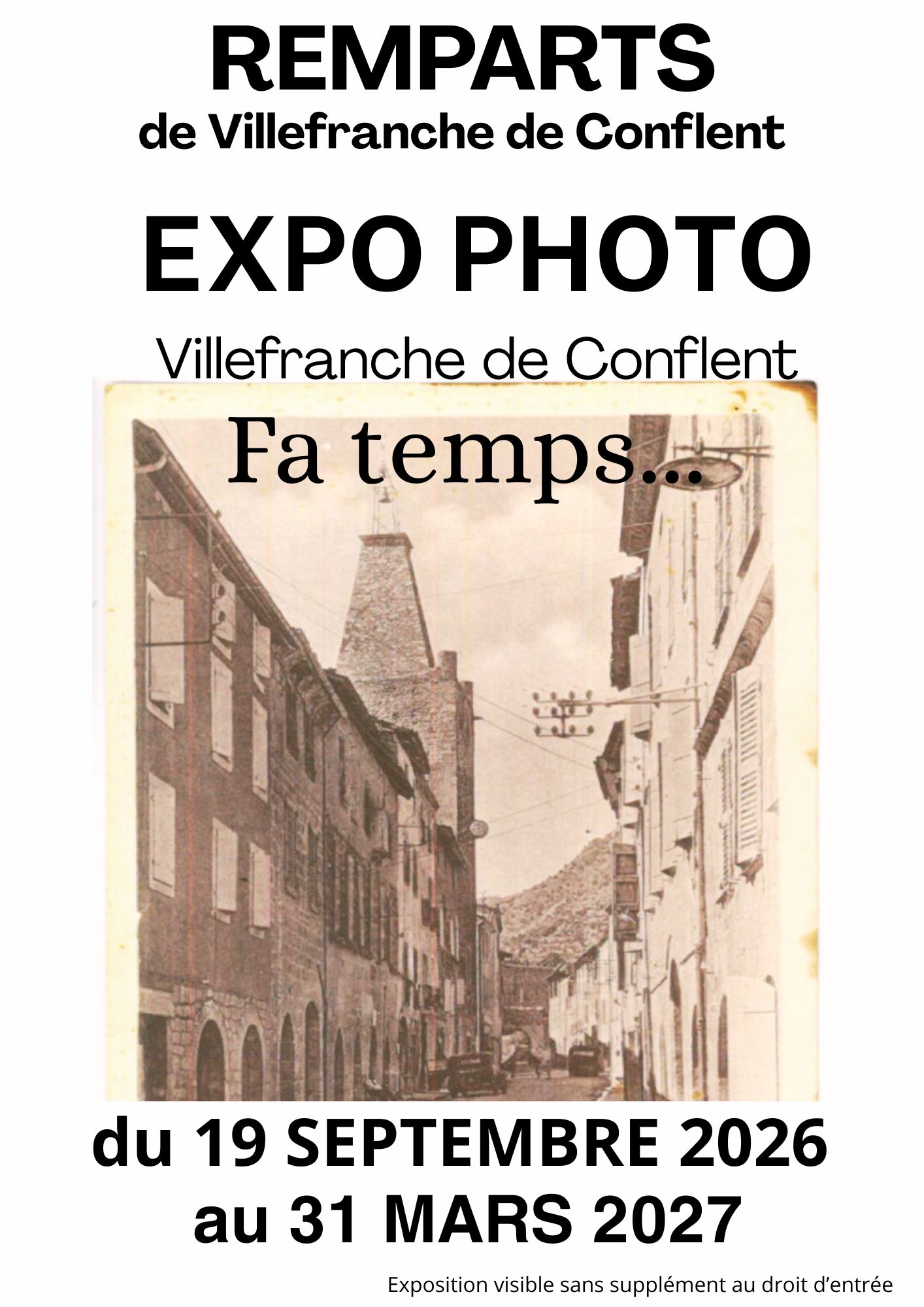 EXPOSITION PHOTO « VILLEFRANCHE-DE-CONFLENT FA TEMPS »