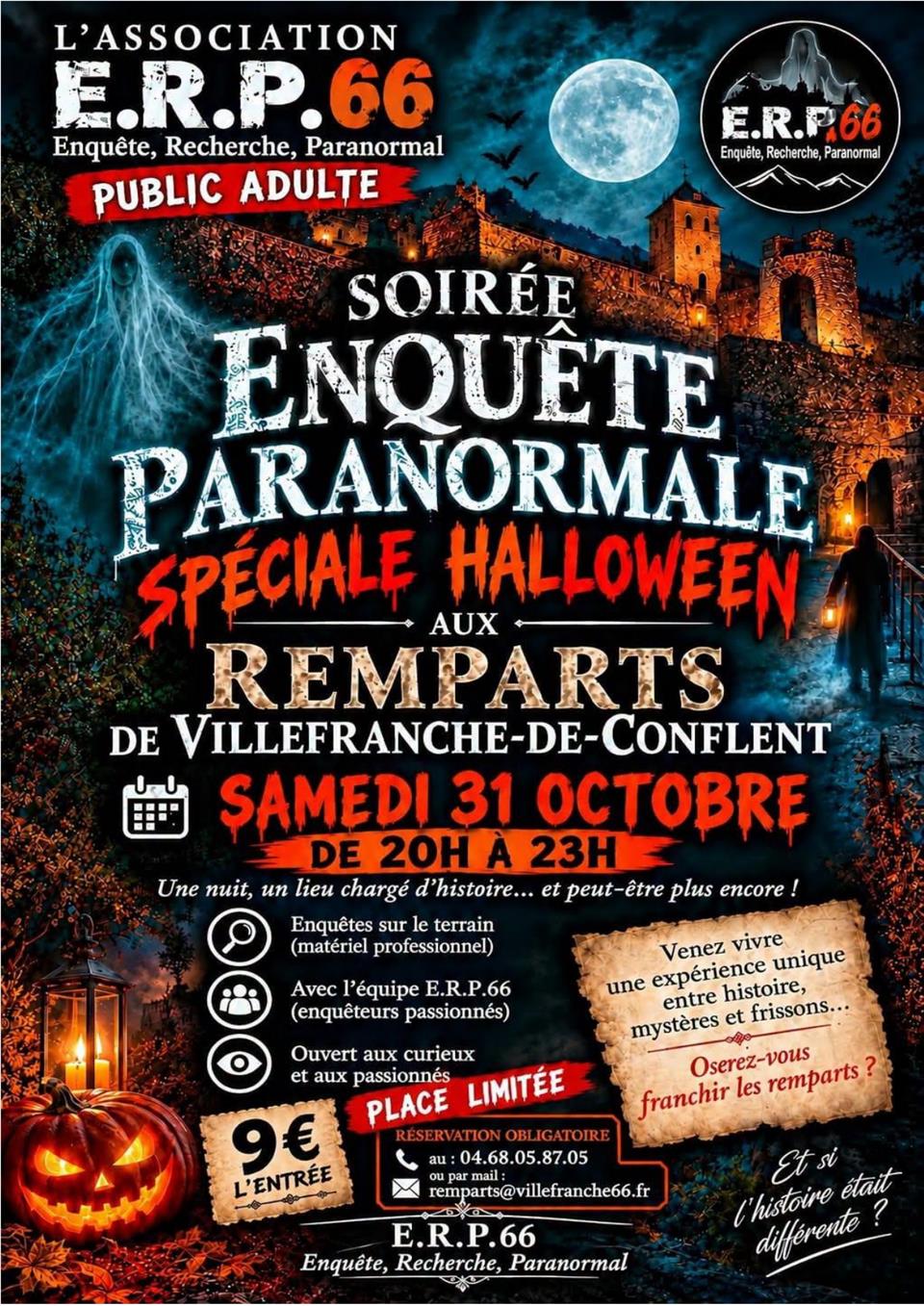 Soirée enquête paranormale spéciale halloween