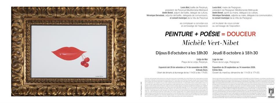Exposition de michèle vert-nibet - peinture + poésie = douceur