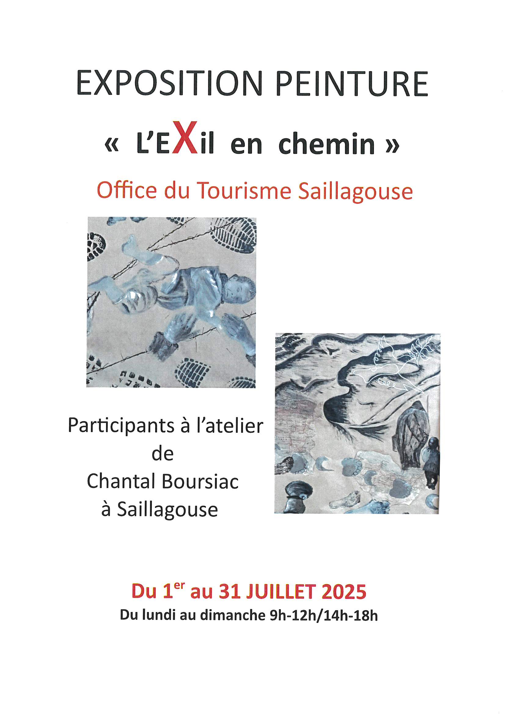 EXPOSITION DE PEINTURES – L’EXIL EN CHEMIN