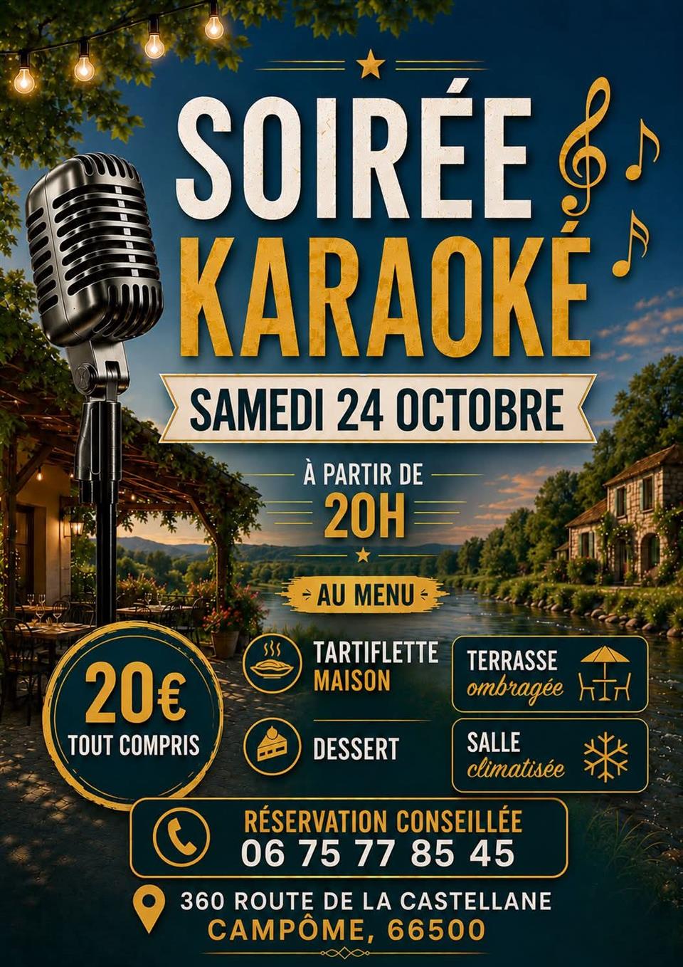 Soirée karaoké à Campôme