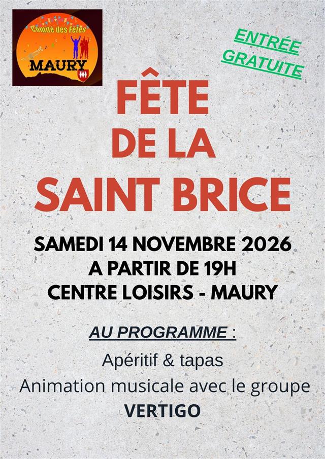 Fête de la saint brice - Maury