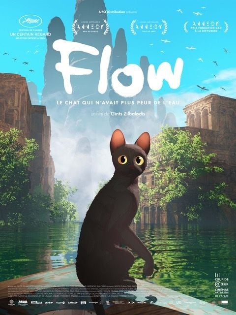 CINÉMA OSSÉJA – CYCLE REPRISES : FLOW, LE CHAT QUI N’AVAIT PLUS PEUR DE L’EAU