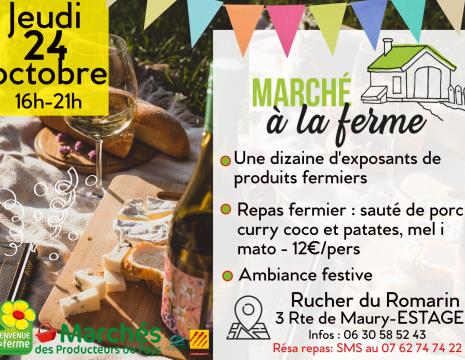 MARCHÉ À LA FERME ET SOIRÉE GUINGUETTE Le 24 oct 2024