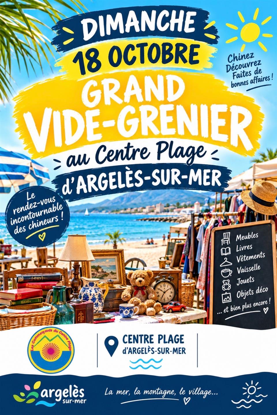 Grand vide grenier au centre-plage