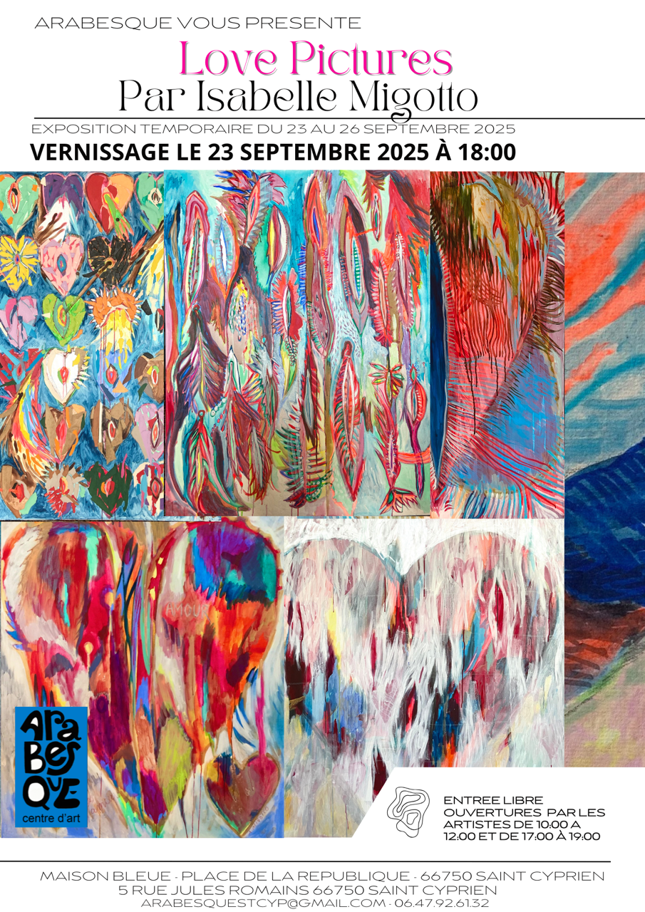 EXPOSITION TEMPORAIRE « LOVE PICTURES » D’ISABELLE MIGOTTO CHEZ ARABESQUE