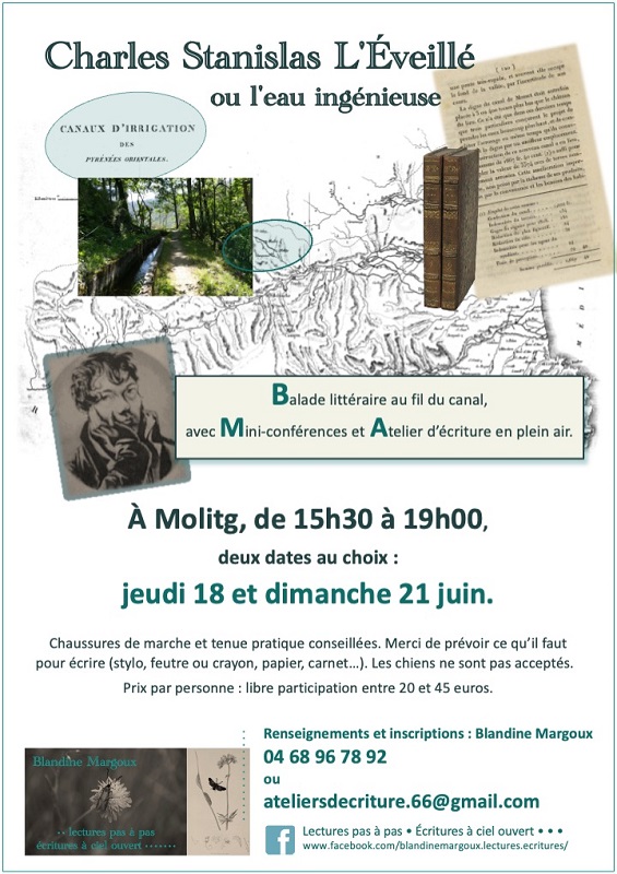 Balade litteraire et atelier d’ecriture : "Charles stanislas, l’eveille ou l’eau ingenieuse"