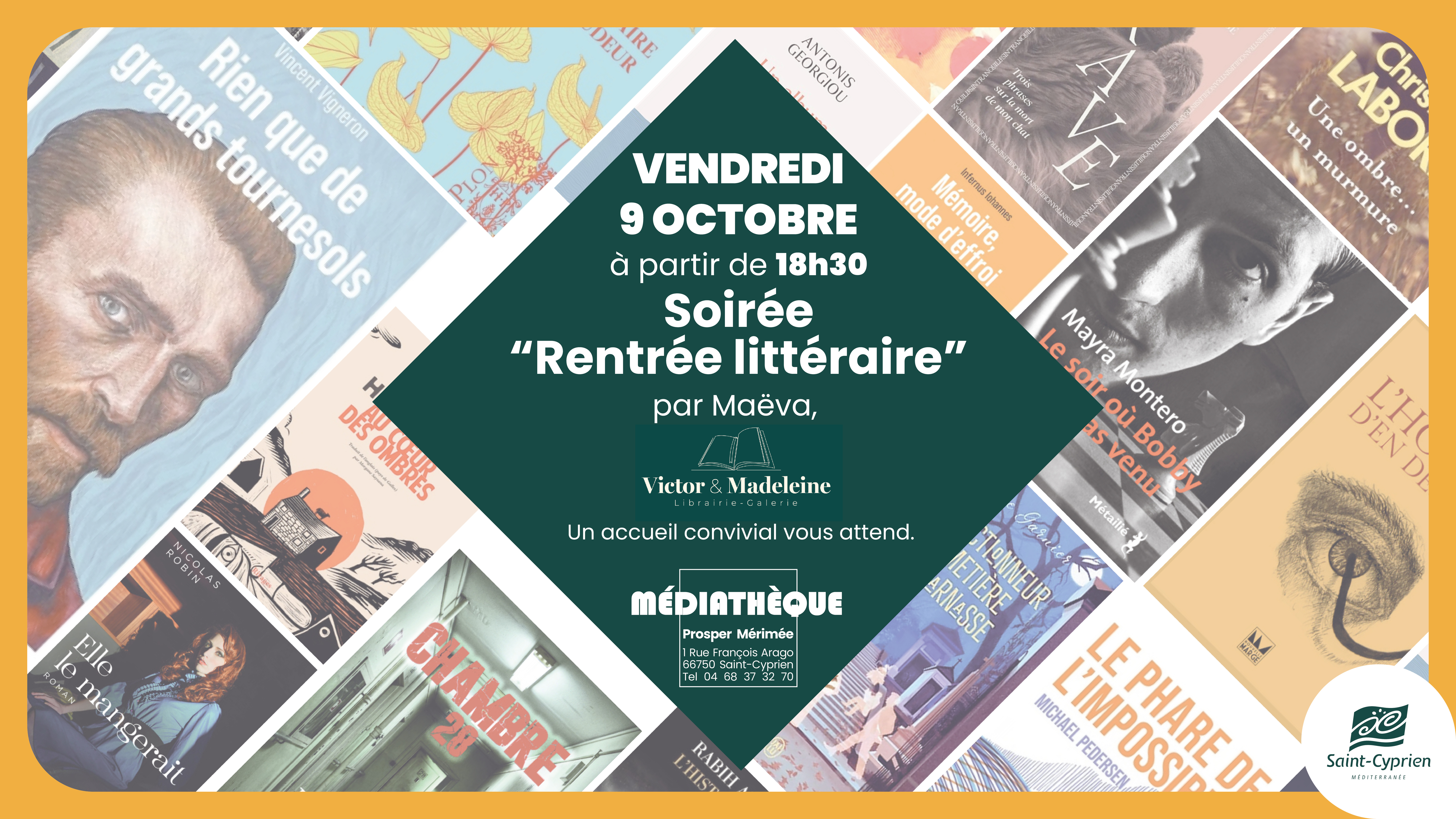SOIREE RENTREE LITTERAIRE AVEC MAEVA, LIBRAIRIE-GALERIE VICTOR & MADELEINE