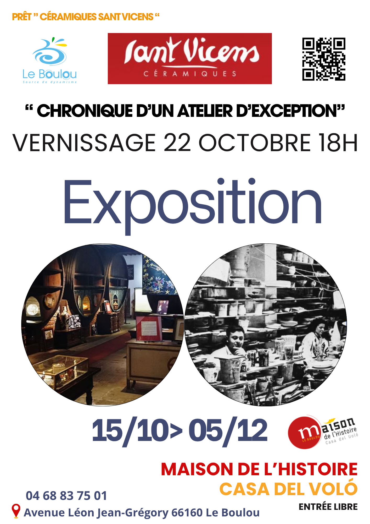 EXPOSITION TEMPORAIRE "SANT VICENS, CHRONIQUE D'UN ATELIER D'EXCEPTION"