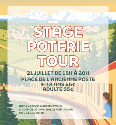 STAGE POTERIE TOUR  – MARDI 21 JUILLET