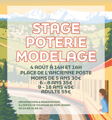 STAGE POTERIE MODELAGE – MARDI 4 AOÛT