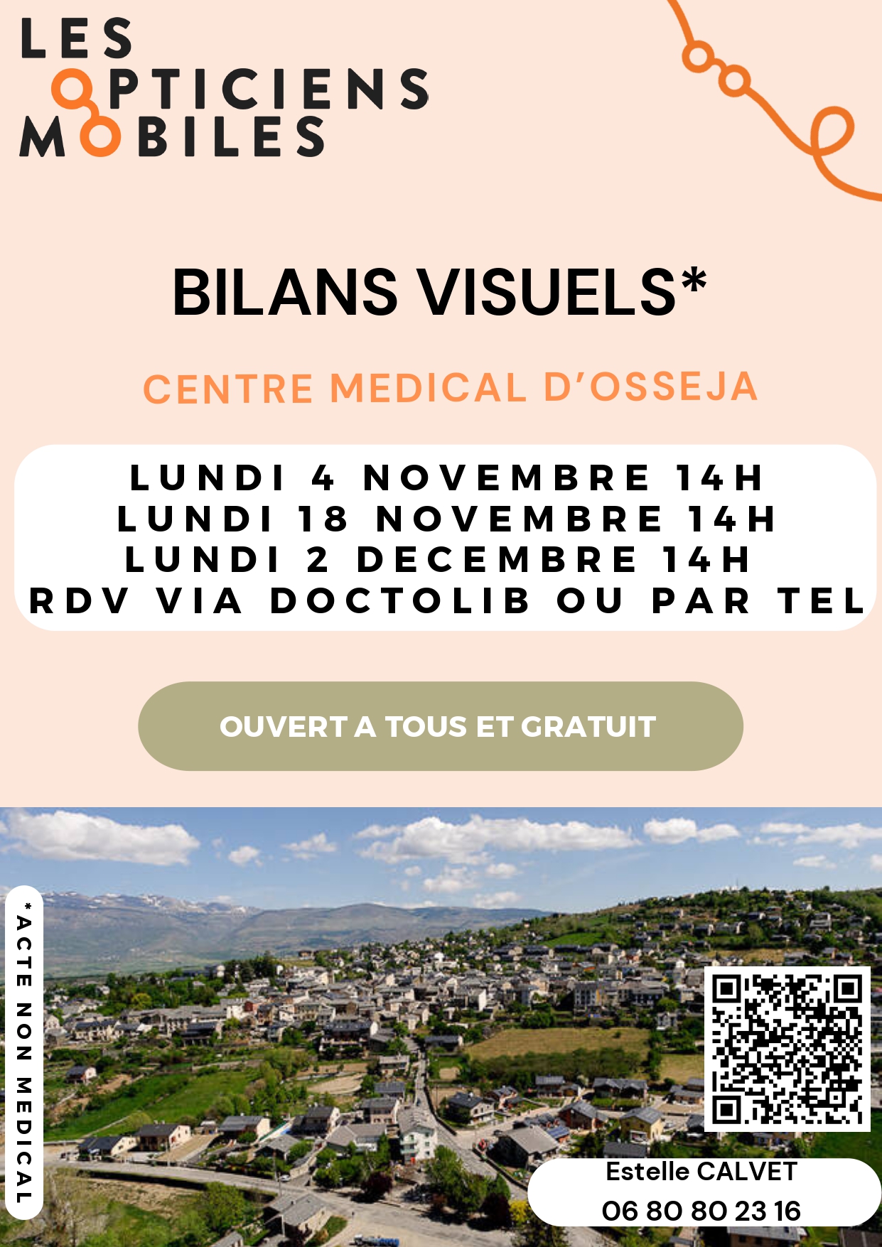 BILANS VISUELS AVEC VOTRE OPTICIENNE MOBILE