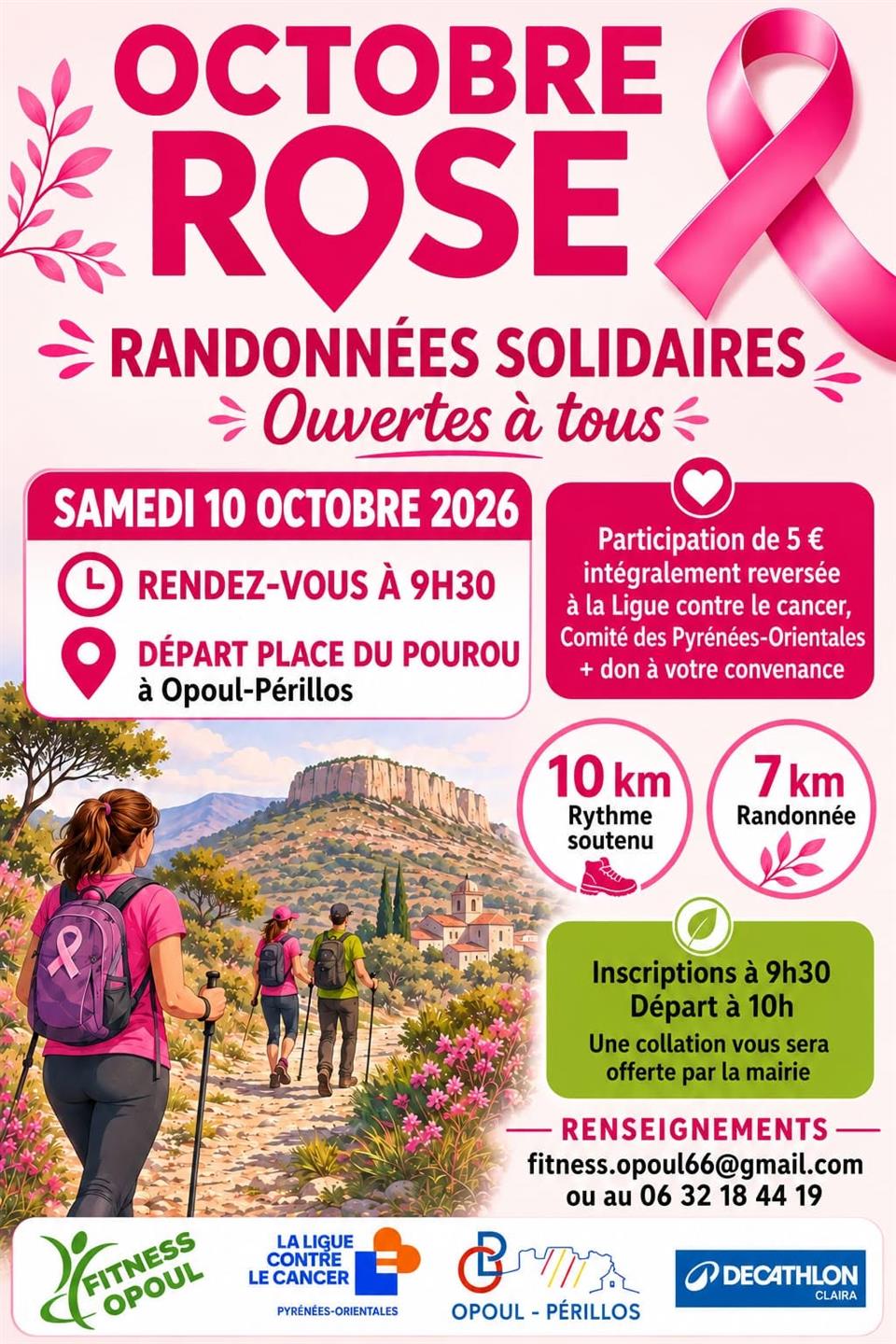 Octobre rose à Opoul-Périllos