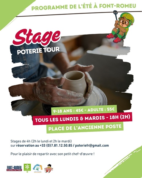 STAGE POTERIE TOUR (CRÉATION CÉRAMIQUE)